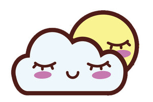 Weather Climate Emoji - Sleepy Cloud and Moon Vinyl Decal Sticker