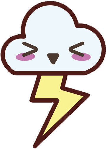 Weather Climate Emoji - Thunder Cloud Vinyl Decal Sticker