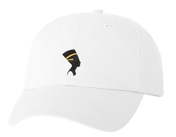 Unisex Adult Washed Dad Hat Simple Regal Egyptian Pharaoh Silhouette #1 Embroidery Sketch Design