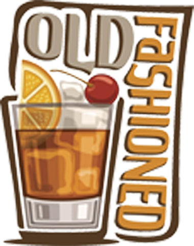 Yummy Delicious Alcoholic Beverage Cartoon - Old Fashioned Vinyl Decal Sticker