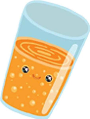 Yummy Delicious Breakfast Brunch Food Cartoon Emoji - Orange Juice Vinyl Decal Sticker
