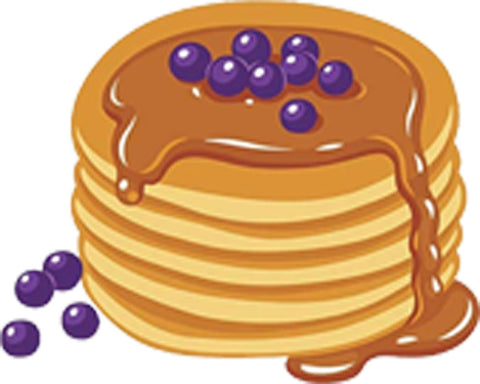 Yummy Delicious Stack Of Breakfast Pancakes Cartoon - Blueberries Vinyl Decal Sticker