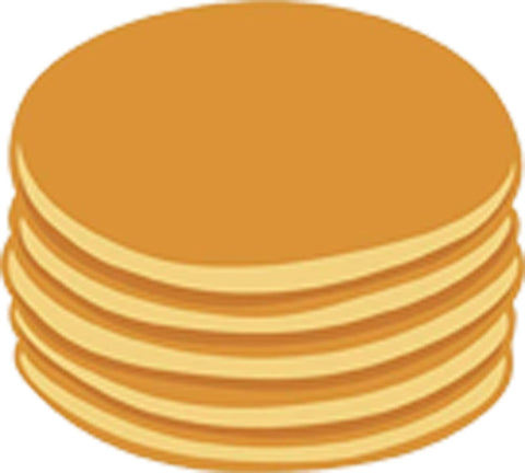 Yummy Delicious Stack Of Breakfast Pancakes Cartoon - Plain Vinyl Decal Sticker