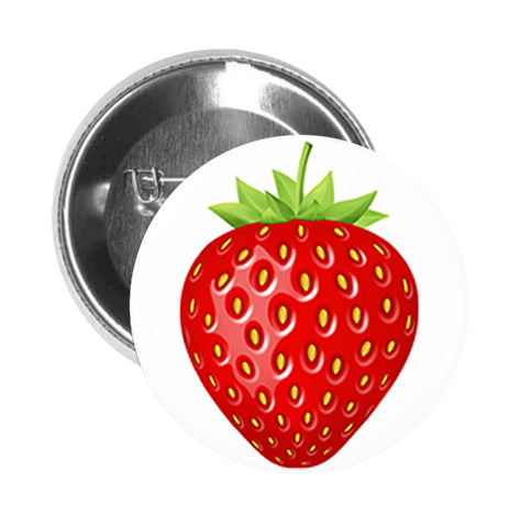 Round Pinback Button Pin Brooch Yummy Delicious Sweet Fresh Red Strawberry Cartoon
