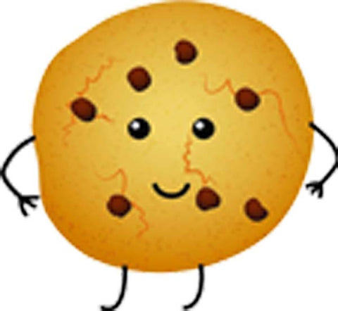 Yummy Delicious Sweet Smiling Assorted Cracker Cookie Cartoon - Chocolate Chip Vinyl Decal Sticker