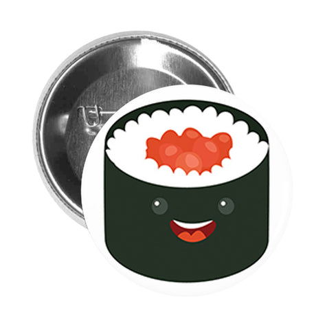 Round Pinback Button Pin Brooch Yummy Japanese Sushi Sashimi Emoji (4)