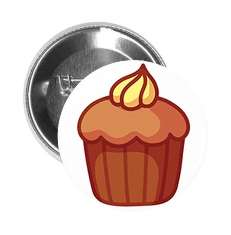 Round Pinback Button Pin Brooch Yummy Pretty Cupcake Cartoon Emoji Icon (1)