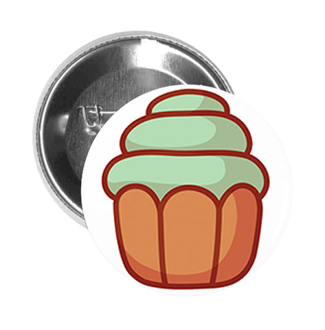 Round Pinback Button Pin Brooch Yummy Pretty Cupcake Cartoon Emoji Icon (9)