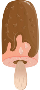 Yummy Creamy Chocolate Popsicle Emoji Cartoon #1 Vinyl Decal Sticker