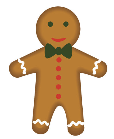 Yummy Holiday Ginger Bread Cookies Man Vinyl Decal Sticker