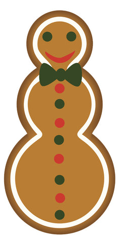 Yummy Holiday Ginger Bread Cookies Snowman Vinyl Decal Sticker