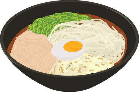 Yummy Ramen Noodle Bowl Chashu Egg Delicious Japanese Comfort Food - Vinyl Decal Sticker