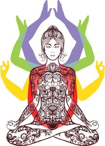 Zen Serene Yogi Yoga Chakra Cartoon Vinyl Decal Sticker