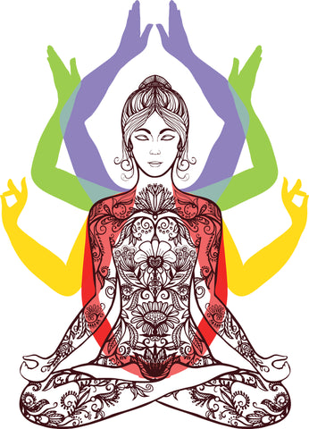 Zen Serene Yogi Yoga Chakra Cartoon Vinyl Decal Sticker