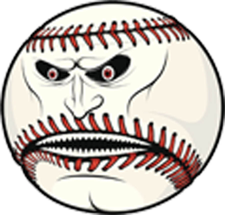 Creepy Angry Baseball Emoji Vinyl Decal Sticker